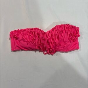 Victoria’s Secret Pink Fringe Bandeau Bikini Top Size Medium